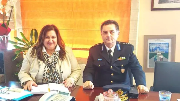 Συνάντηση εργασίας της Δημάρχου Διονύσου με τον Υποστράτηγο κ. Κ. Θεοφιλόπουλο