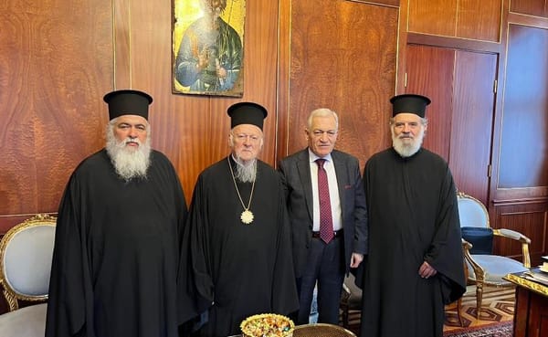 Συνάντηση του κ. Κυρίζογλου με τον Οικουμενικό Πατριάρχη Βαρθολομαίο