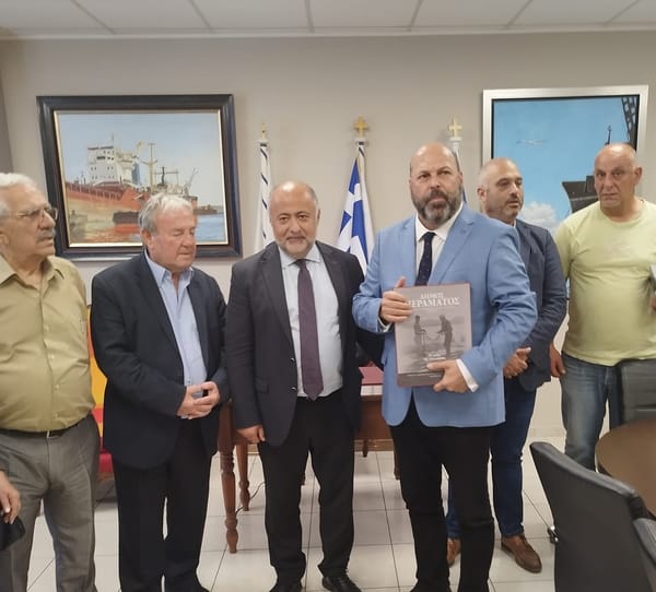 Ο Γ. Λαγουδάκος, υποδέχεται τον υποψήφιο Ευρωβουλευτή της ΝΔ Δημήτρη Τσιόδρα