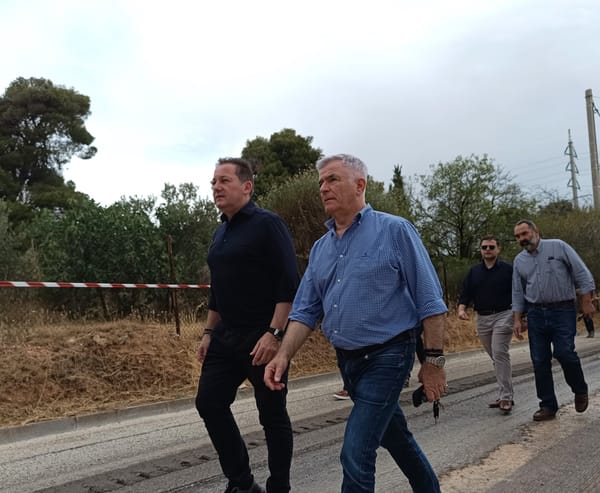 Τα έργα οδοποιίας και οδικής ασφάλειας επισκέφθηκαν ο Ισ. Μάδης και ο Στ. Πέτσας